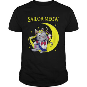 Sailor Meow Cat Moon Shirt